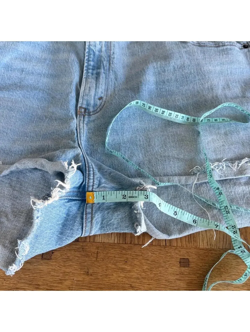Abercrombie & Fitch Light Blue Denim Shorts The Mom Shorts High Rise size 18